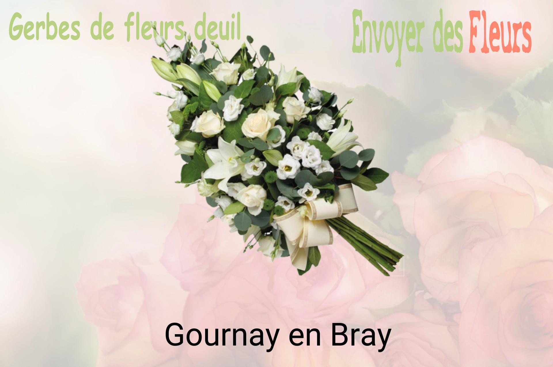 Gerbe de fleurs de deuil livrée à Gournay-en-Bray